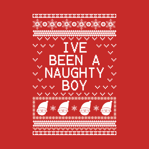 Funny naughty boy ugly christmas present for dad men by AwesomePrintableArt