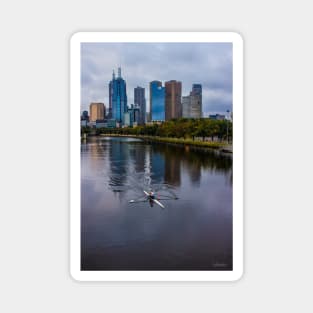 Melbourne Skyline from the Swan Street Bridge, Melbourne, Vic, Australia. Magnet