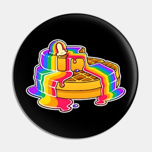 LGBT Pride Waffles - Gay Rainbow Pin