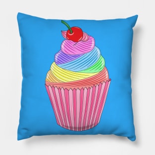 Rainbow cupcake Pillow