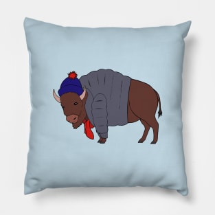 Buffalo Winter Pillow