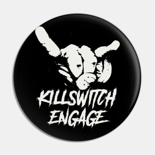 killswitch horn sign Pin