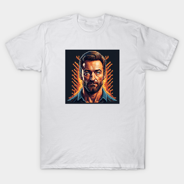 Hugh Jackman Pixel Art - Hugh Jackman - T-Shirt | TeePublic