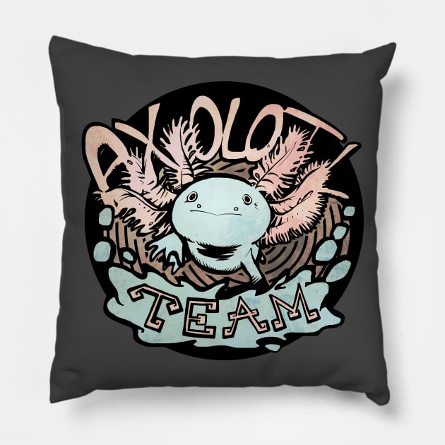 Axolotl Team 2 Pillow by TomiAx