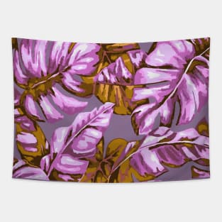 Tropical Leaves Camouflage Of Banana and Monstera 9 Tapestry