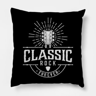 Classic Rock Forever // Vintage Rock Badge Pillow