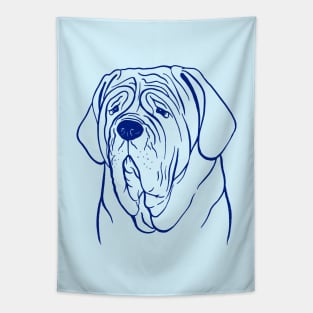 Neapolitan Mastiff (Light Blue and Blue) Tapestry