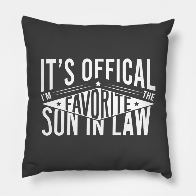 My Son In Law Is My Favorite Child Funny Family Humor Groovy Pillow by Rosemat