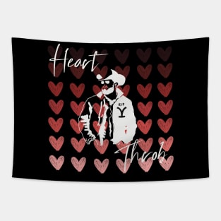 RIP Heart Throb Ombré Red Hearts Yellowstone Valentines Day Design Tapestry