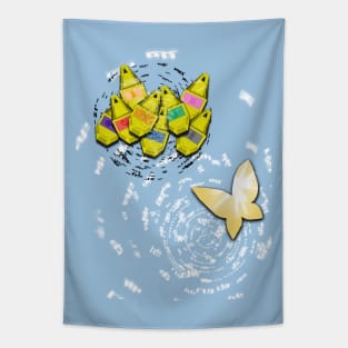 D tag butterfly Tapestry