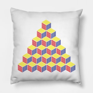 Cube 3D Geometric Pattern Pillow