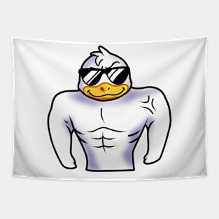 Cool Duck Buff Power Up Tapestry