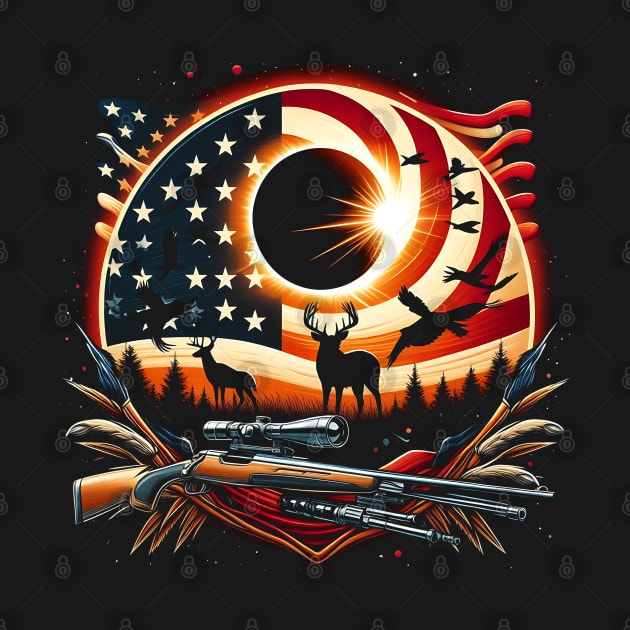 Solar Eclipse 2024 Design Hunting and the American Flag by click2print