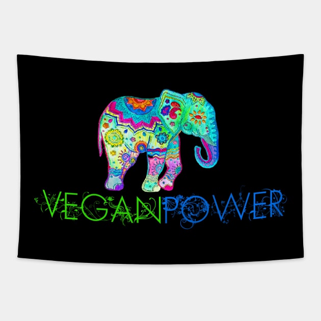 Vegan Power - Vegan Activism, Vegan Christmas, Gifts, 2023 Tapestry by KindWanderer