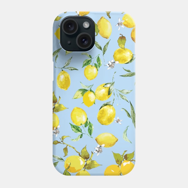 watercolor lemons 10 Phone Case by B&K