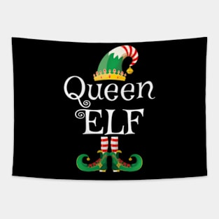 Queen Elf Women Funny Family Matching Elf Christmas Tapestry