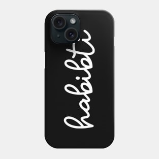 habibti - white Phone Case