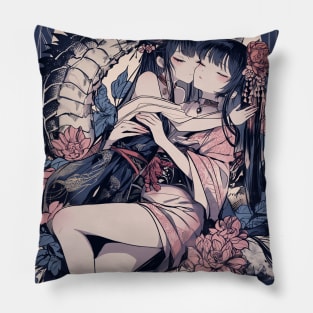 Geisha and Dragon 7811 Pillow