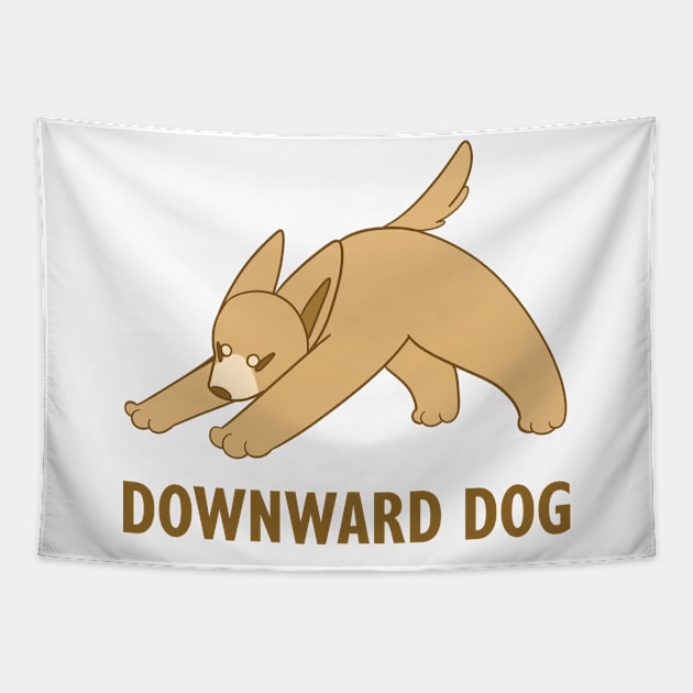 Downward-facing Dog Tapestry by whisquers