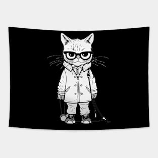 Cat Glasses Tapestry