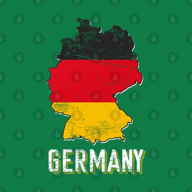 Germany Map Flag by Mila46