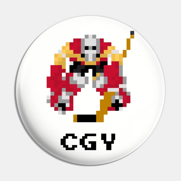 16-Bit Hockey Goalie - Calgary Pin by The Pixel League