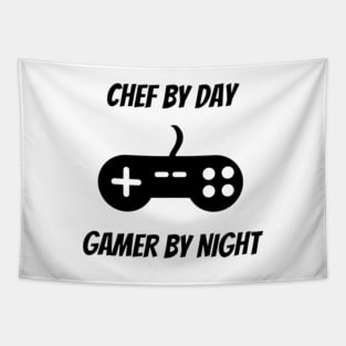 Chef By Day Gamer By Night Tapestry