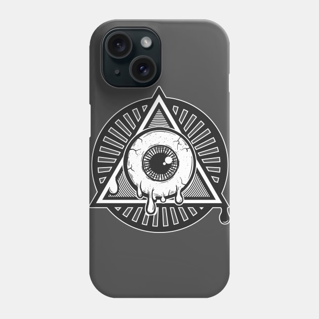 All-Seeing I ------ Illuminati Melty Eye Symbol Phone Case by DankFutura