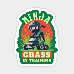 Ninja Grass In Training Magnet