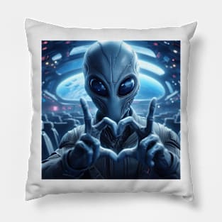 extra terrestrial heart Pillow