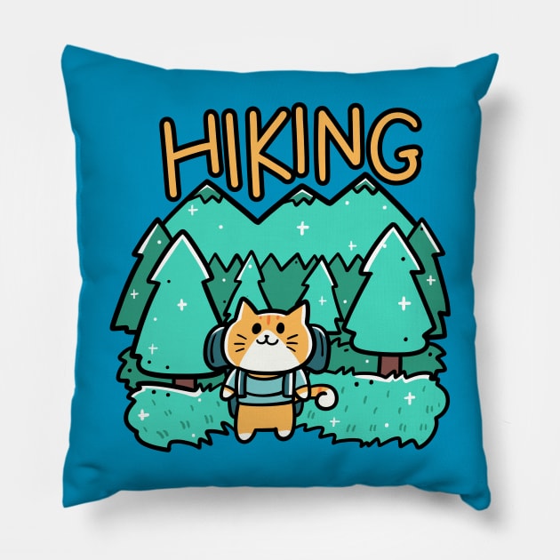 Cat Hiking Pillow by bubboboon