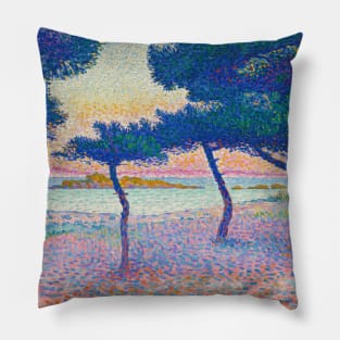 St. Clair Beach by Henri-Edmond Cross Pillow