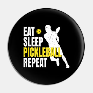 Eat Sleep Pickleball Repeat Pickleballplayer Gift Pickleball Pin