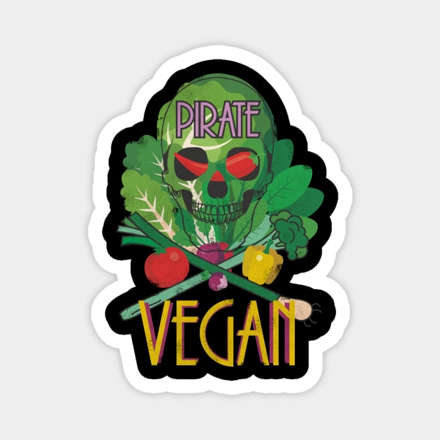 Vegan pirate Magnet by Iamaika