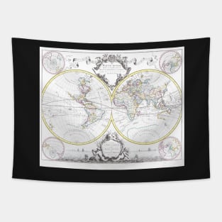 World map wall art 1665 dorm decor mappemonde Art Print Tapestry