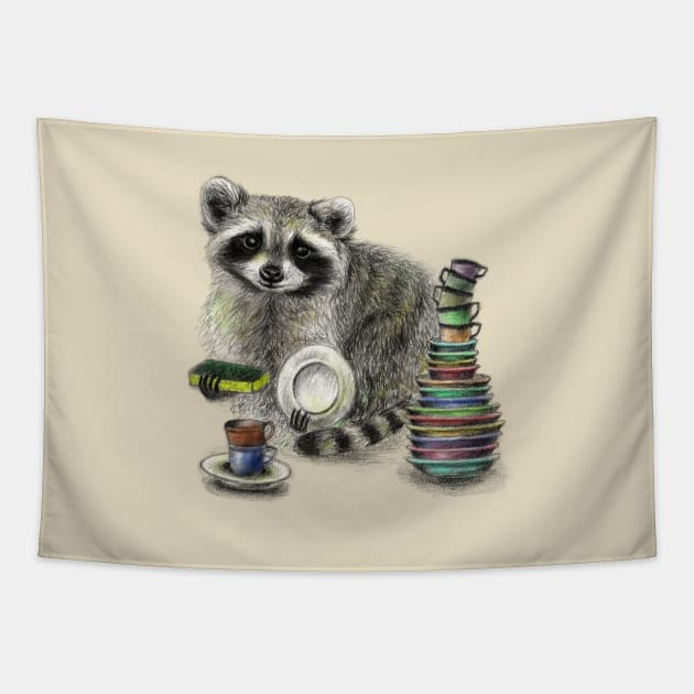 Master of Dishes Tapestry by annashell