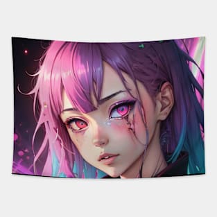 Captivating Cuteness: Embrace the Magic of Anime Girl Cute Kawaii Tapestry