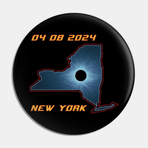 New York 2024 Total Solar Eclipse Pin by Victopia