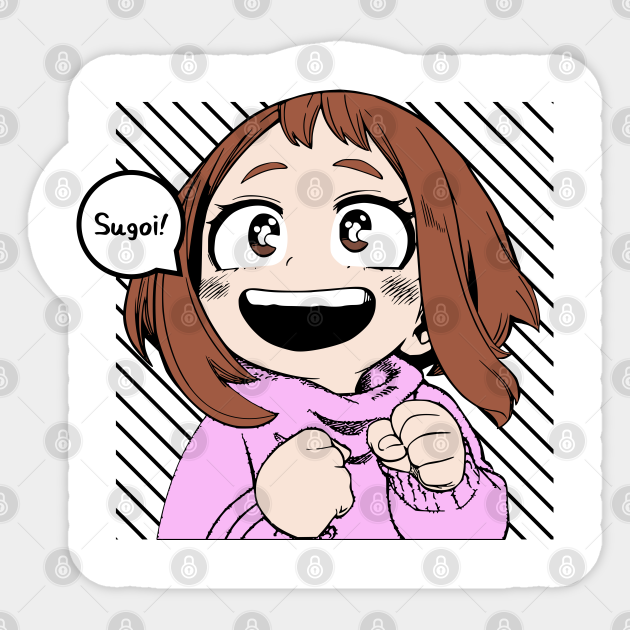 Ochaco Uraraka Bnha My Hero Academia Boku No Hero Ochaco Uraraka Sticker Teepublic