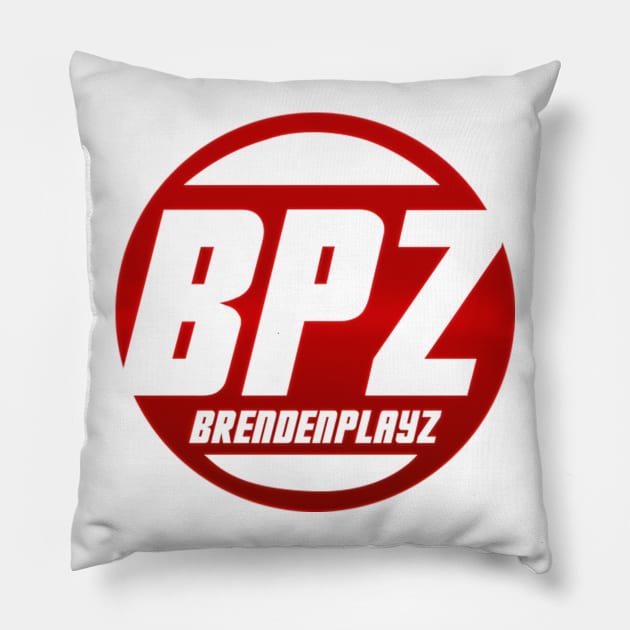 BrendenPlayz - "BPZ" Red Logo Pillow by BrendenPlayz