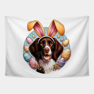 Small Munsterlander Pointer Celebrates Easter with Bunny Ears Tapestry