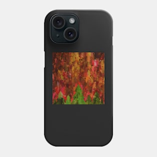 Christmas Trees on Festive Colors Background Phone Case