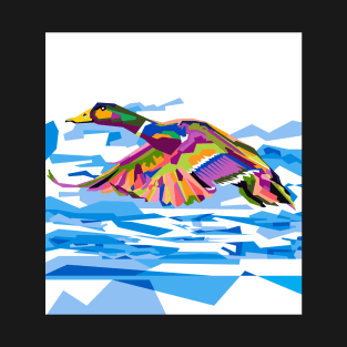 Flying bird in WPAP T-Shirt