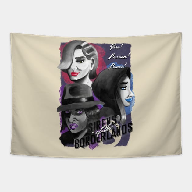 Sirens of the Borderlands Tapestry by Cos Ryan