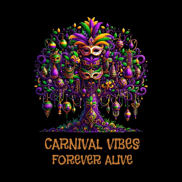 Mardi Gras Magic - Eternal Carnival Spirit Tree by Ingridpd