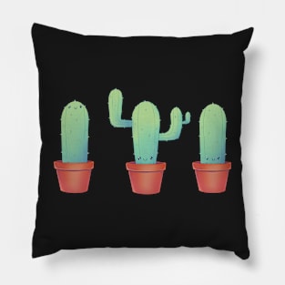 Cute cacti in pots sticker pack Pillow