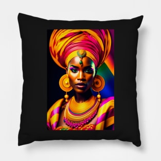 Colorful tribal queen 1 Pillow