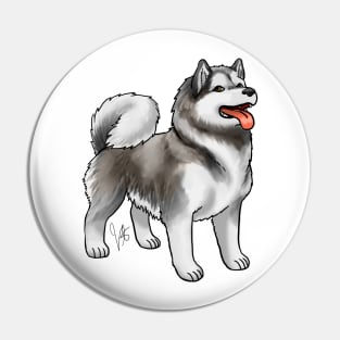 Dog - Alaskan Malamute - Gray and White Pin