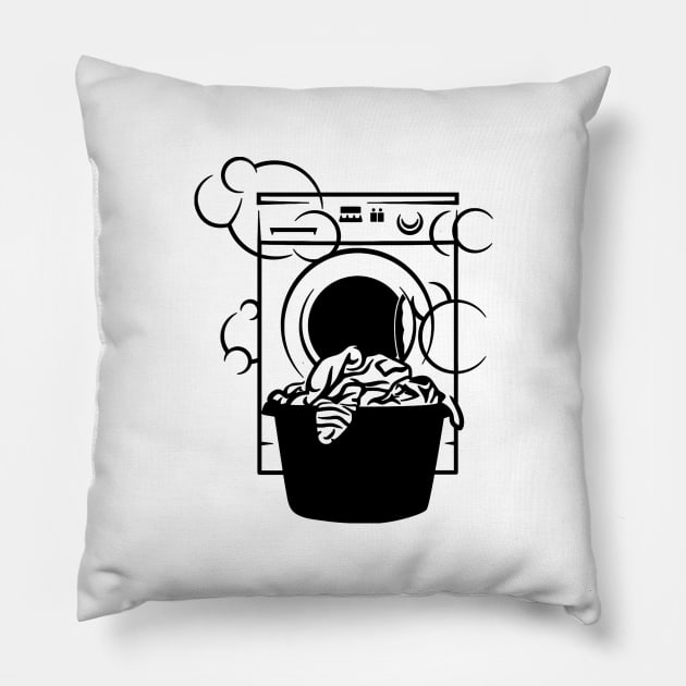 washing machine Pillow by baikteman