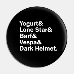 Funny Names x Spaceballs (Yogurt, Lone Star, Barf, Vespa, Dark Helmet) Pin